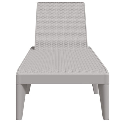 Sun lounger 186x60x29 cm PP grey