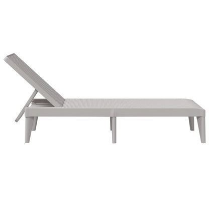 Sun lounger 186x60x29 cm PP grey