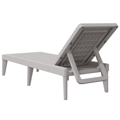 Sun lounger 186x60x29 cm PP grey