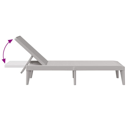 Sun lounger 186x60x29 cm PP grey