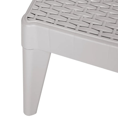 Sun lounger 186x60x29 cm PP grey