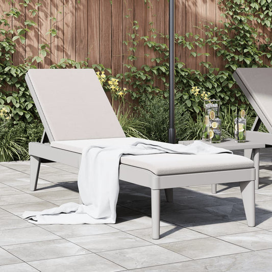 Sun lounger 186x60x29 cm PP grey