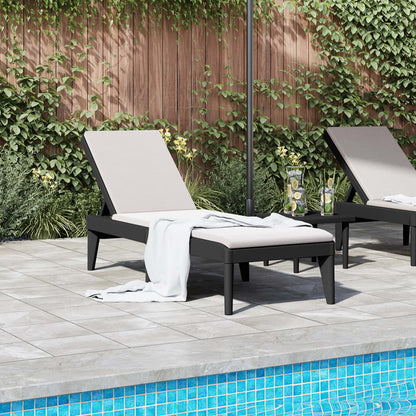 Sun lounger 186x60x29 cm PP anthracite