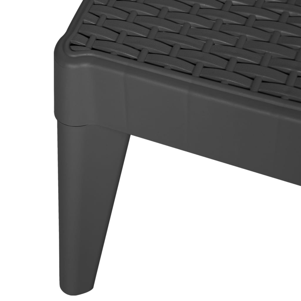Sun lounger 186x60x29 cm PP anthracite