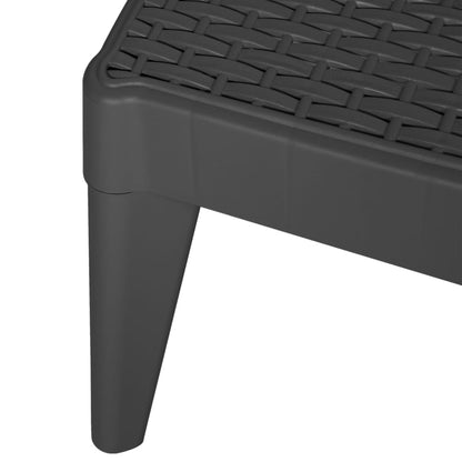 Sun lounger 186x60x29 cm PP anthracite