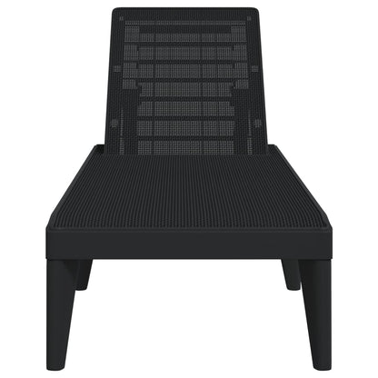 Sun lounger 186x60x29 cm PP anthracite