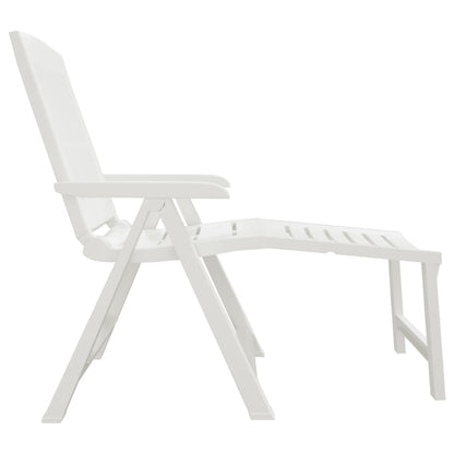 White plastic sun lounger