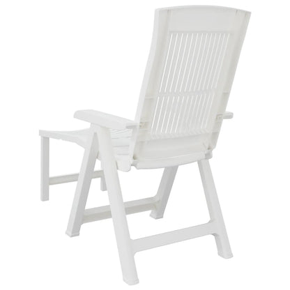 White plastic sun lounger