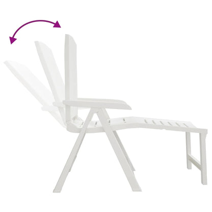 White plastic sun lounger