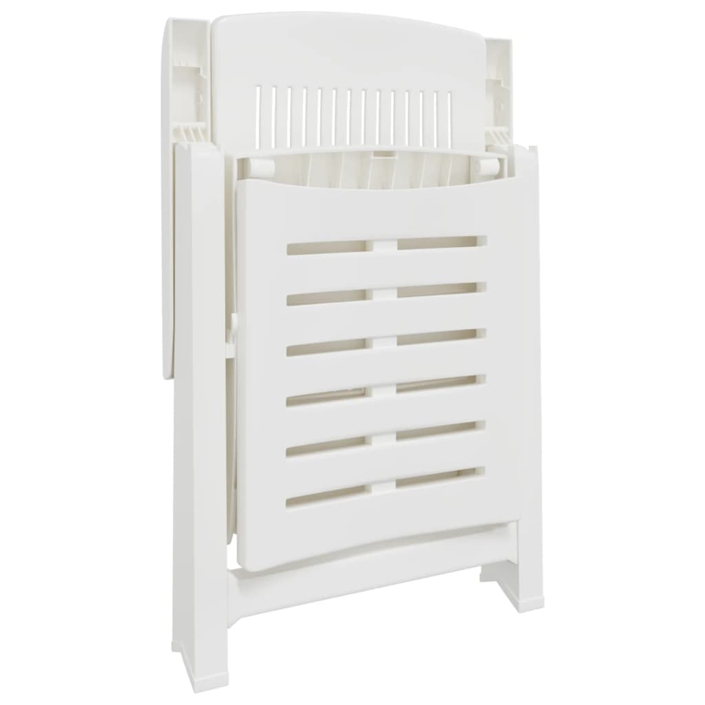 White plastic sun lounger