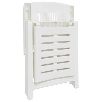 White plastic sun lounger