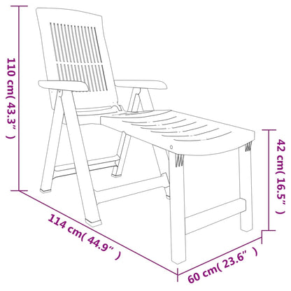 White plastic sun lounger