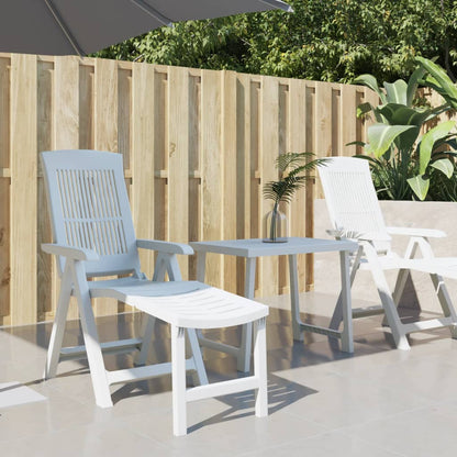 White plastic sun lounger