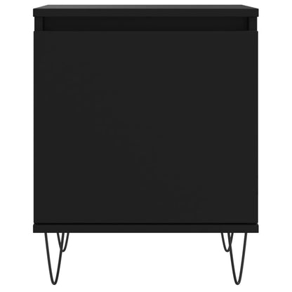 Mesas de cabeceira 2pcs 40x30x50 cm derivados de madeira preto