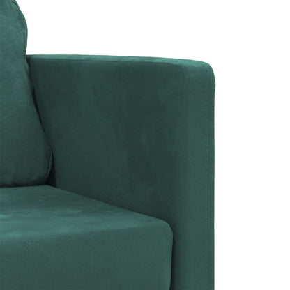 Sofá-cama sem pés 122x204x55 cm veludo verde-escuro