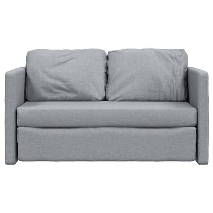Sofá-cama sem pés 112x174x55 cm tecido cinzento-claro
