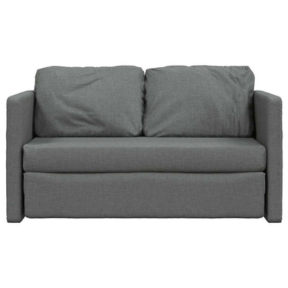 Sofá-cama sem pés 112x174x55 cm tecido cinzento-escuro