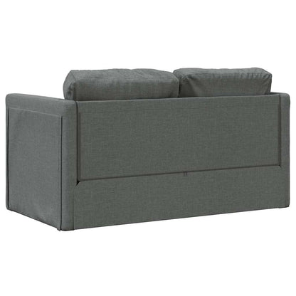 Sofá-cama sem pés 112x174x55 cm tecido cinzento-escuro