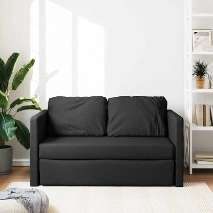 Sofa bed without legs 112x174x55 cm black fabric