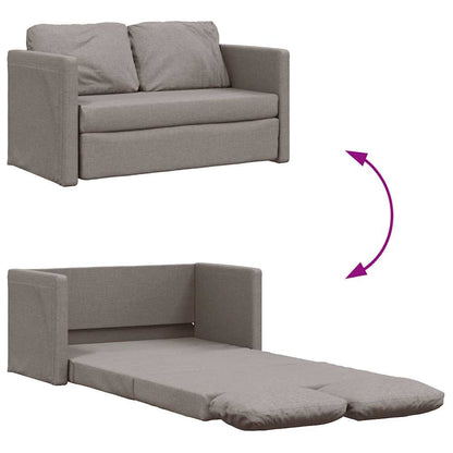 Sofá-cama sem pés 112x174x55 cm tecido cinza-acastanhado
