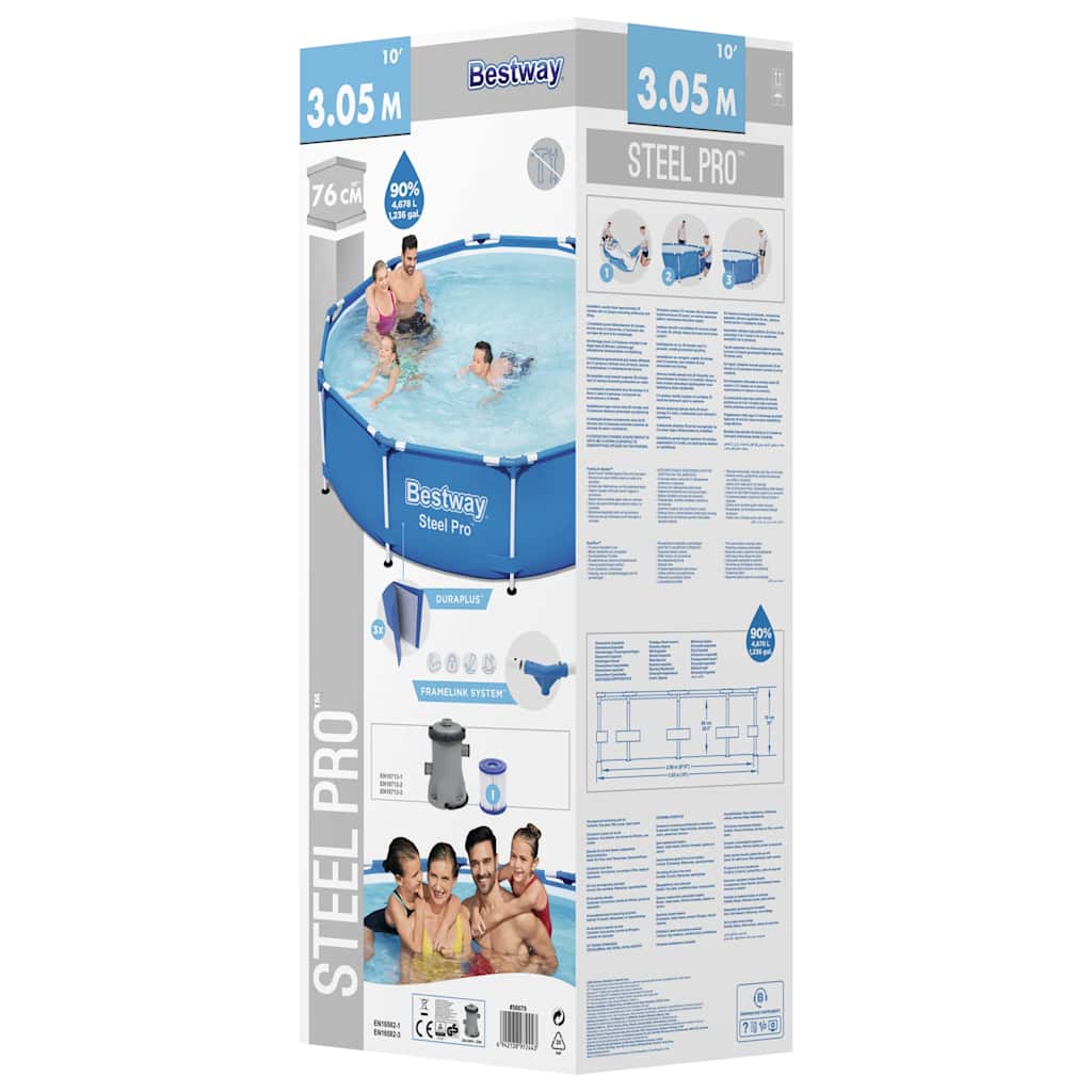 Piscina Steel Pro 305x76 cm