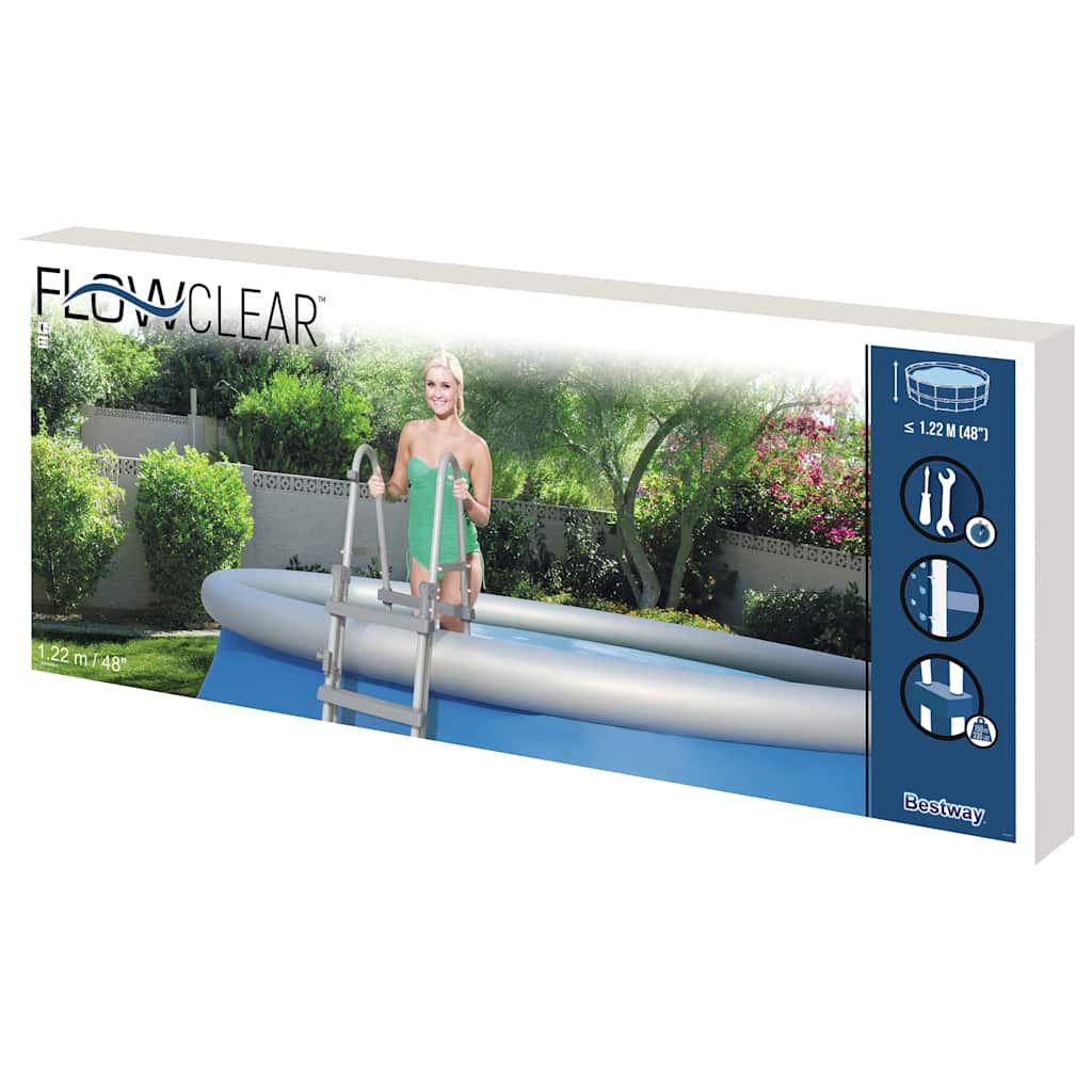 Flowclear safety ladder with 4 steps 122 cm