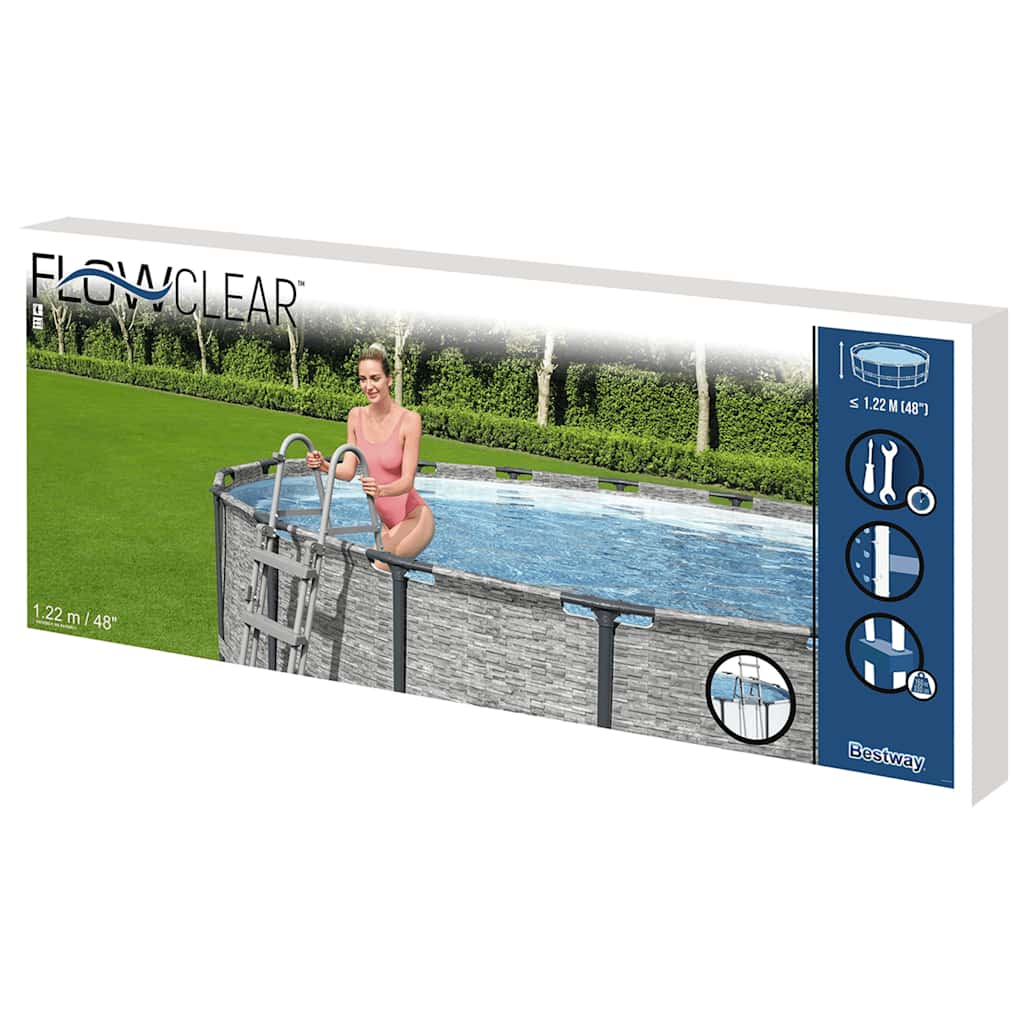 Flowclear safety ladder with 4 steps 122 cm