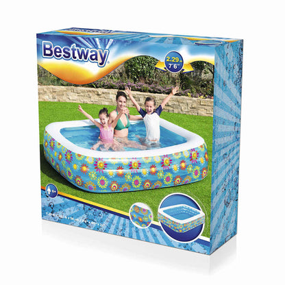 Piscina infantil insuflável 229x152x56 cm azul