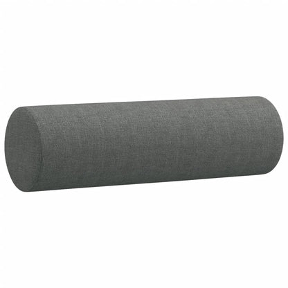 Sofá 2 lugares +almofadas decorativas 140cm tecido cinza-escuro