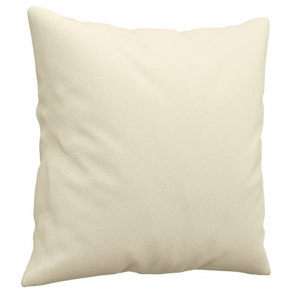 Sofá 2 lugares + almofadas decorativas 140cm couro artif. creme