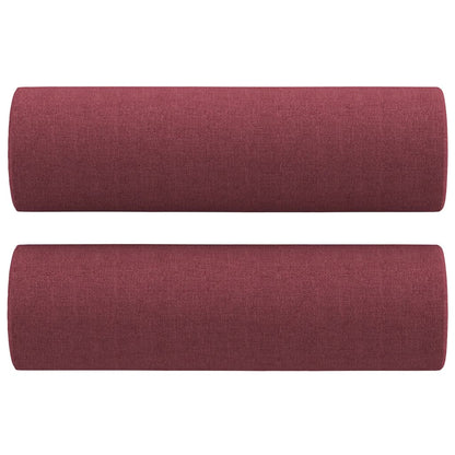 Sofá 2 lug. + almofadas decorativas 120cm tecido vermelho tinto