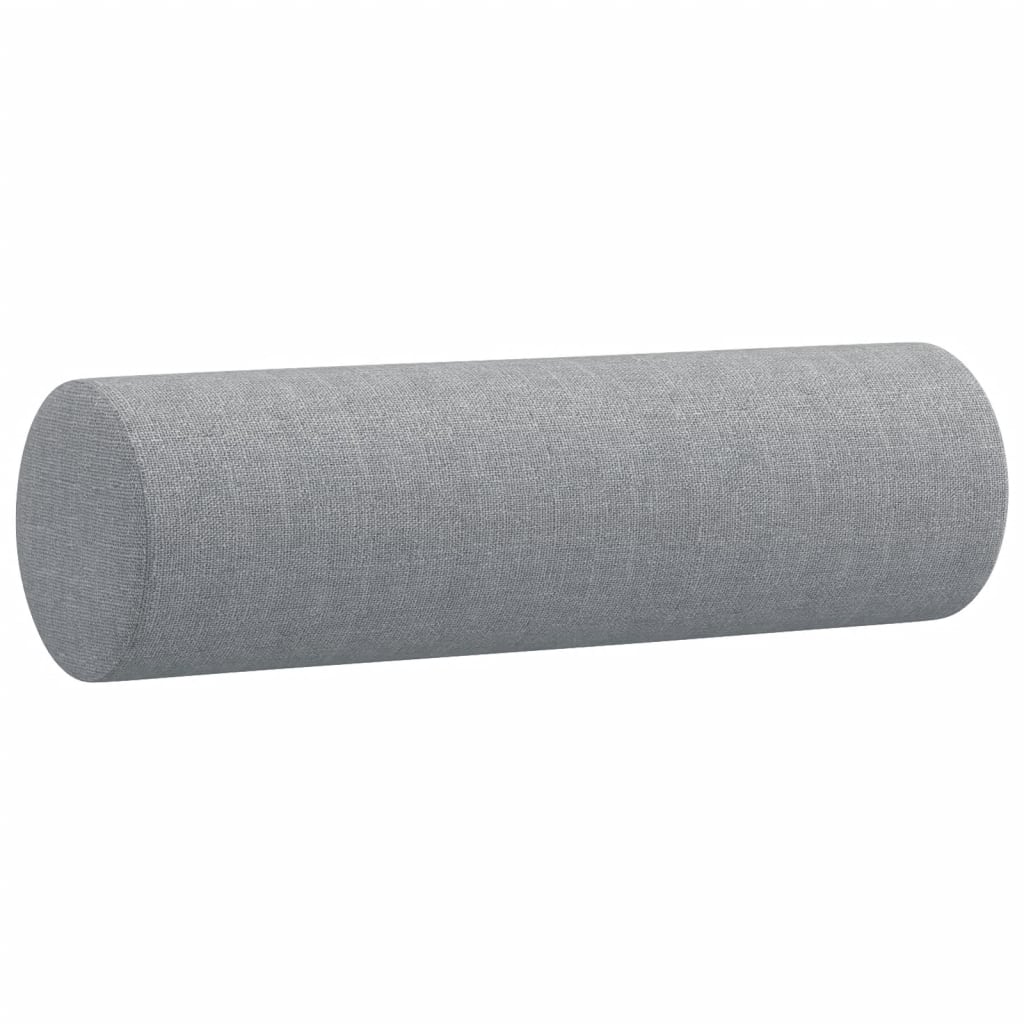 Sofá 2 lugares + almofadas decorativas 140cm tecido cinza-claro