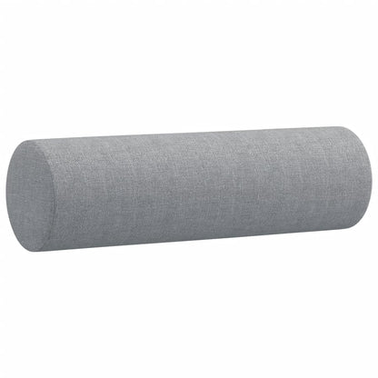 Sofá 2 lugares + almofadas decorativas 140cm tecido cinza-claro