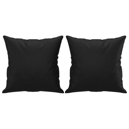 Sofá 2 lugares + almofadas decoração 140 cm couro artif. preto