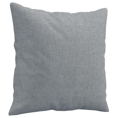 2-seater sofa + decorative cushions 120cm light gray fabric