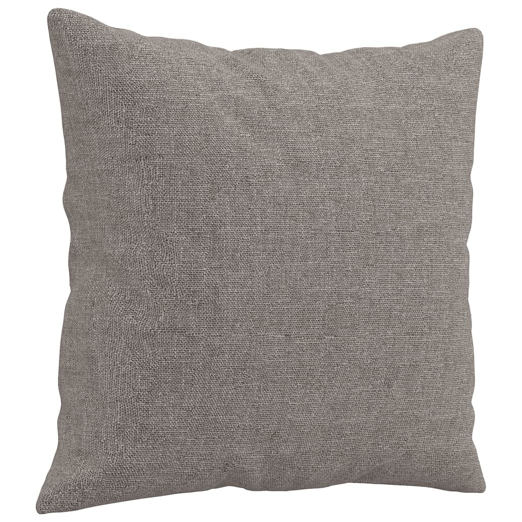 2-seater sofa + decorative cushions 120cm, grey-brown fabric