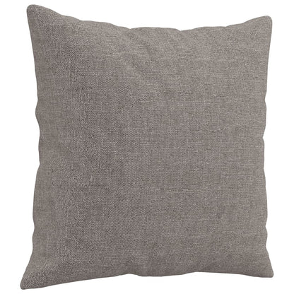 2-seater sofa + decorative cushions 120cm, grey-brown fabric