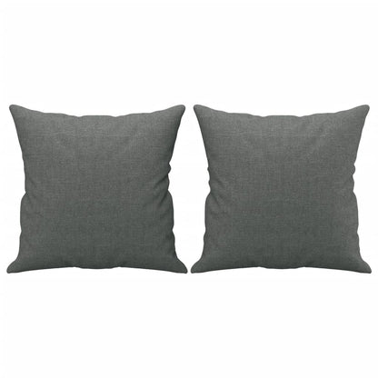 2-seater sofa + decorative cushions 140cm dark grey fabric