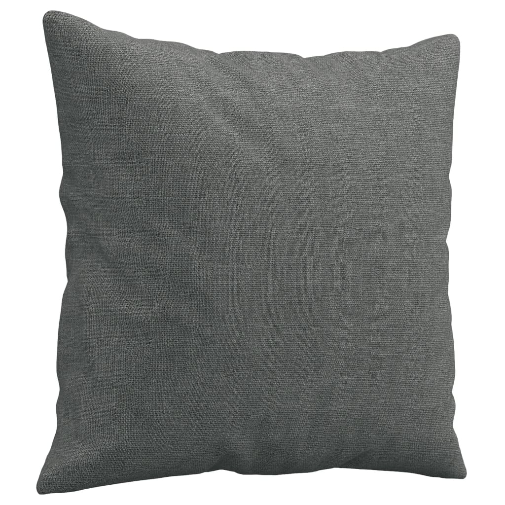 2-seater sofa + decorative cushions 140cm dark grey fabric
