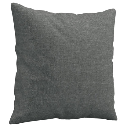 2-seater sofa + decorative cushions 140cm dark grey fabric