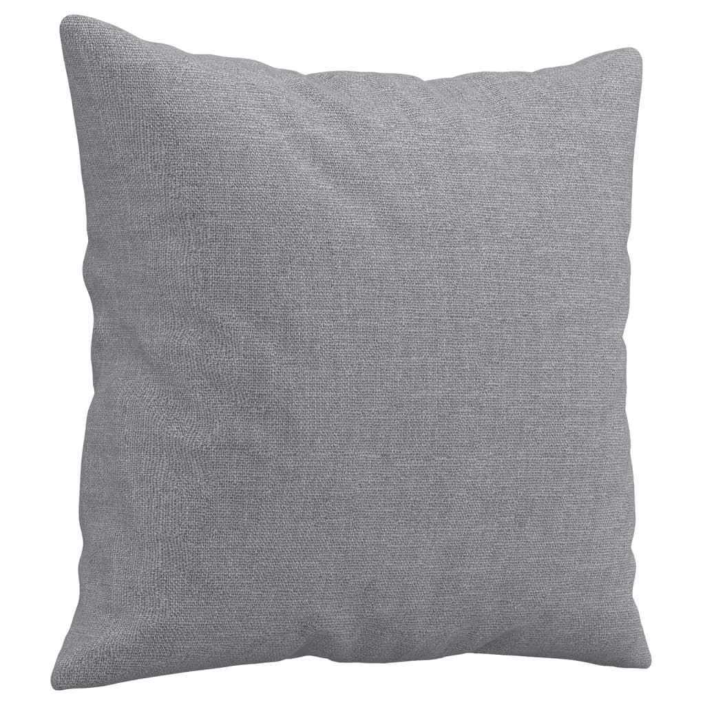 3-seater sofa + decorative cushions 180cm light gray fabric
