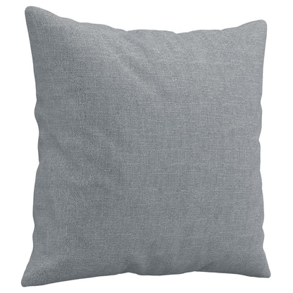 3-seater sofa + decorative cushions 180cm light gray fabric