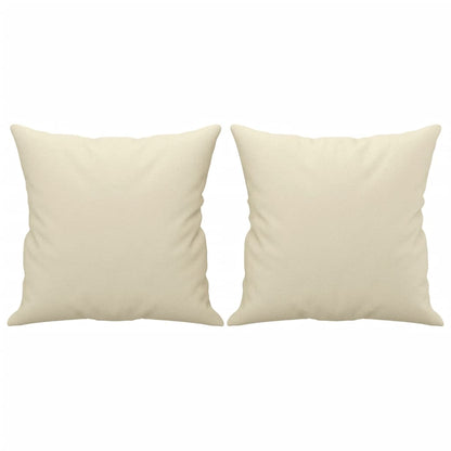 Sofá 2 lugares + almofadas decorativas 140cm couro artif. creme