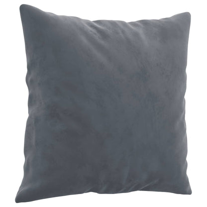 2-seater sofa with decorative cushions 120 cm dark grey velvet