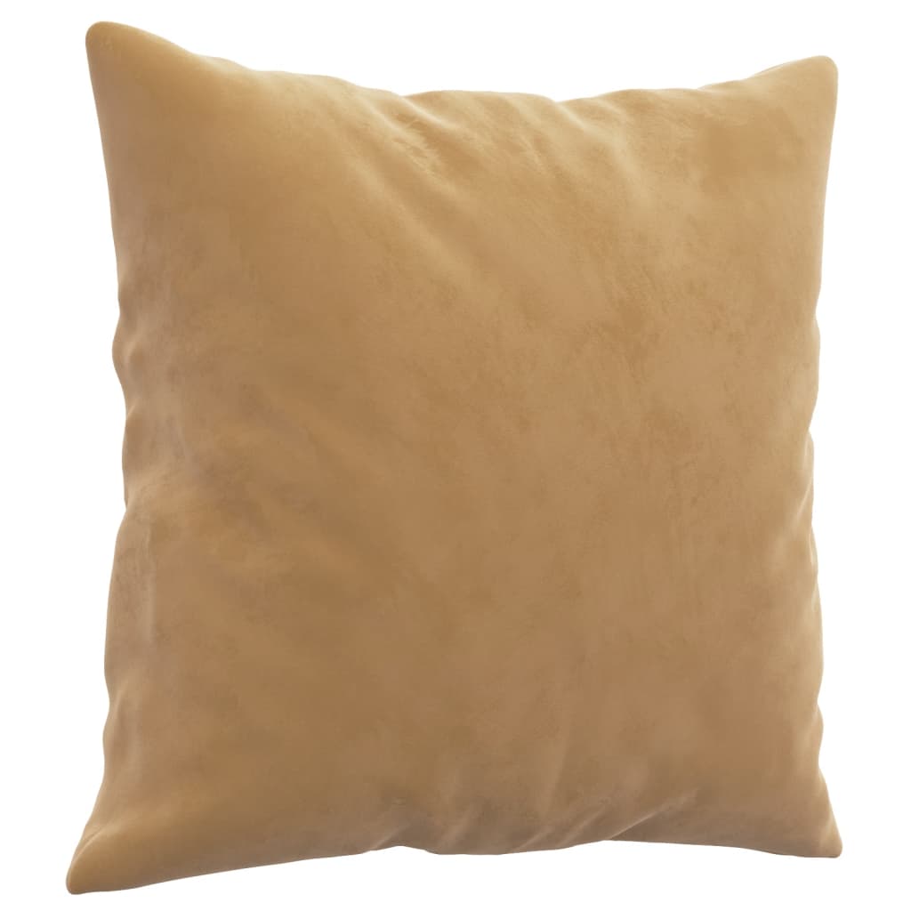 Sofá 2 lugares c/ almofadas decorativas 140 cm veludo castanho