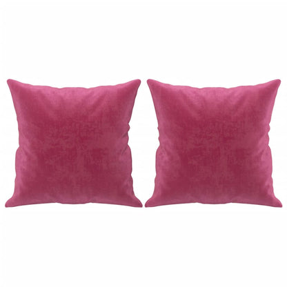 Sofá 3 lug. + almofadas decorativas 180cm veludo vermelho tinto