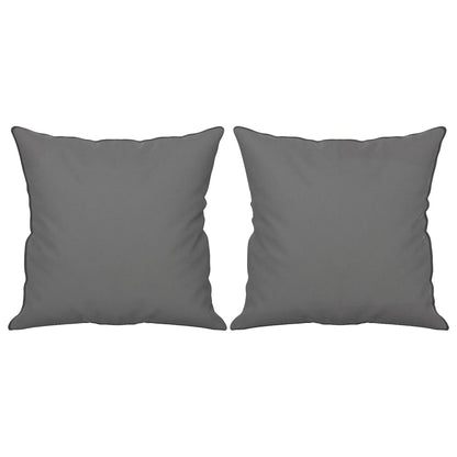 Sofá 2 lugares c/ almofadas 120 cm microfibra cinzento-escuro