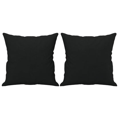 Sofá 2 lugares c/ almofadas 120 cm microfibra preto