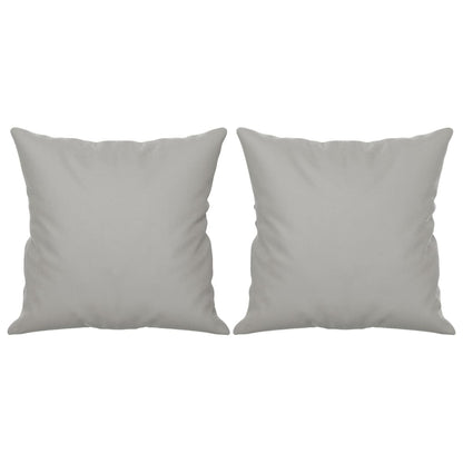 Sofá 2 lugares c/ almofadas 140 cm microfibra cinzento-claro
