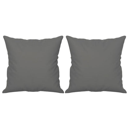 Sofá 2 lugares c/ almofadas 140 cm microfibra cinzento-escuro